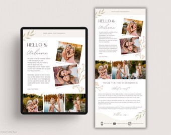 Photographer Email Template Bundle: Welcome Guide (Canva Digital Download)