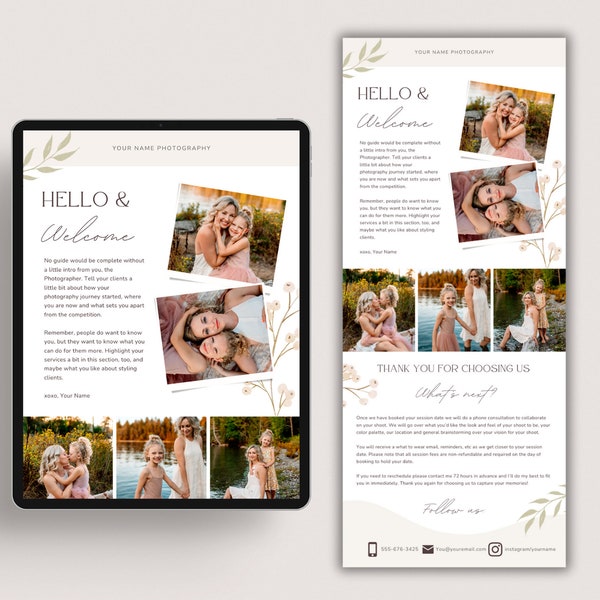 Email Template Bundle Canva - Email Newsletter for photographer - Canva Digital Welcome Guide, instant download, email campaign