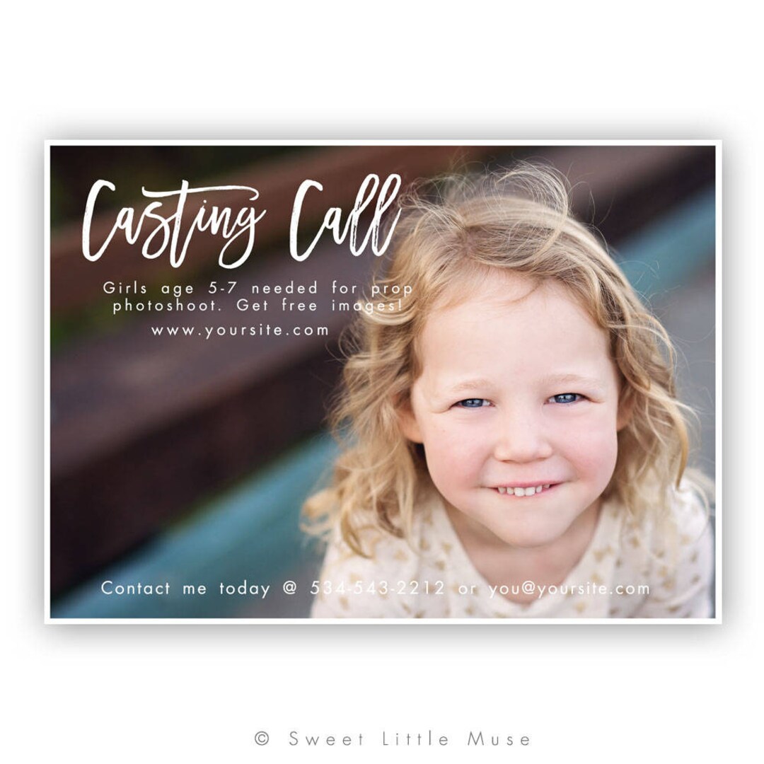 Model Call Template for Photoshop Photography Casting Call Photography ...