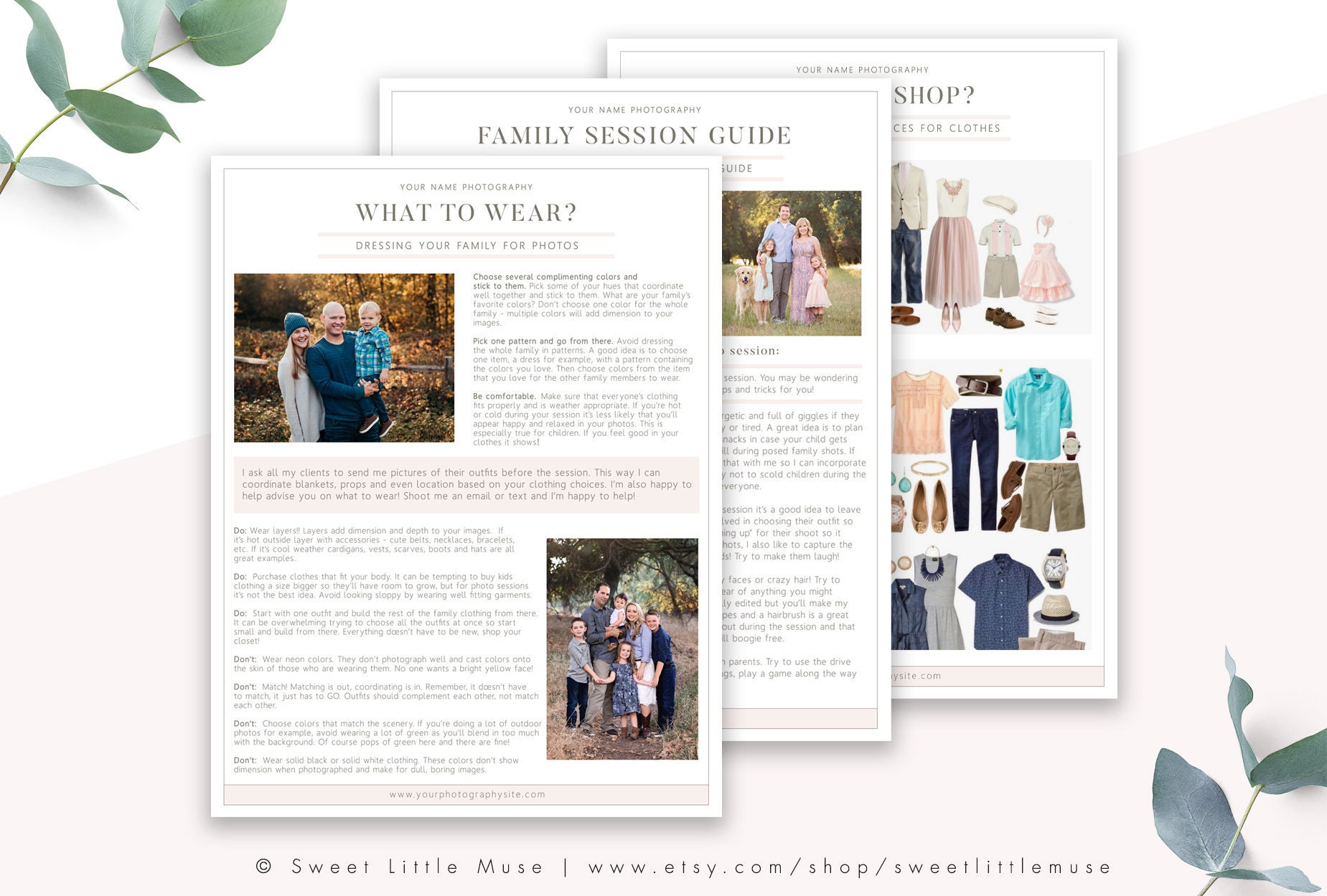 Style Guide Template Photography What to Wear Guide Client Etsy Canada