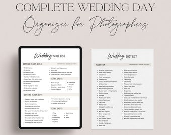 Wedding Photographer Organizer: Shot List Template (Canva)