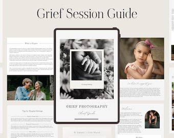 Grief Session Guide Template: Photography Memorial Session (Canva Editable, Digital Download)