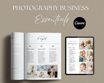 Photography Template Bundle: Contract, Client & Pricing Guides (Canva Editable, Instant Download)