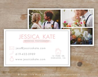 Business Card Template - layered business card - wedding photography