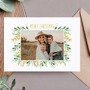 Christmas Card Template for Canva, Customizable christmas card template, editable holiday cards, instant download christmas card template