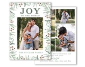 Watercolor Christmas Card Template for Photographers (PSD, 5x7)
