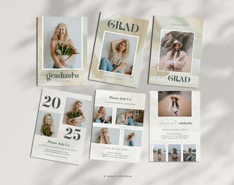 Senior Graduation Party Invitation Template: Neutral Colors (Digital Download)