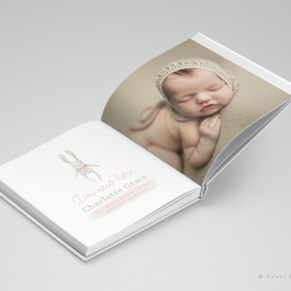 Milestone Baby Album Template for Photographers - Baby's First Year Album Template - Photography Album Template for Photoshop