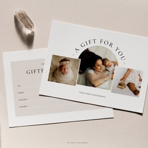Plantilla de certificado de regalo de fotógrafo de Canva, plantilla de tarjeta de regalo de fotografía de Canva, plantillas de vales de tarjetas de regalo para fotógrafos, descarga instantánea