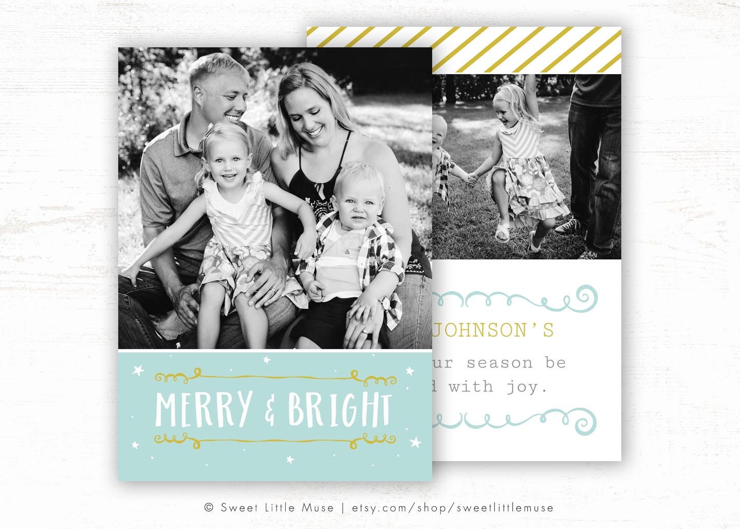 Christmas Card template Holiday card template Photo card | Etsy