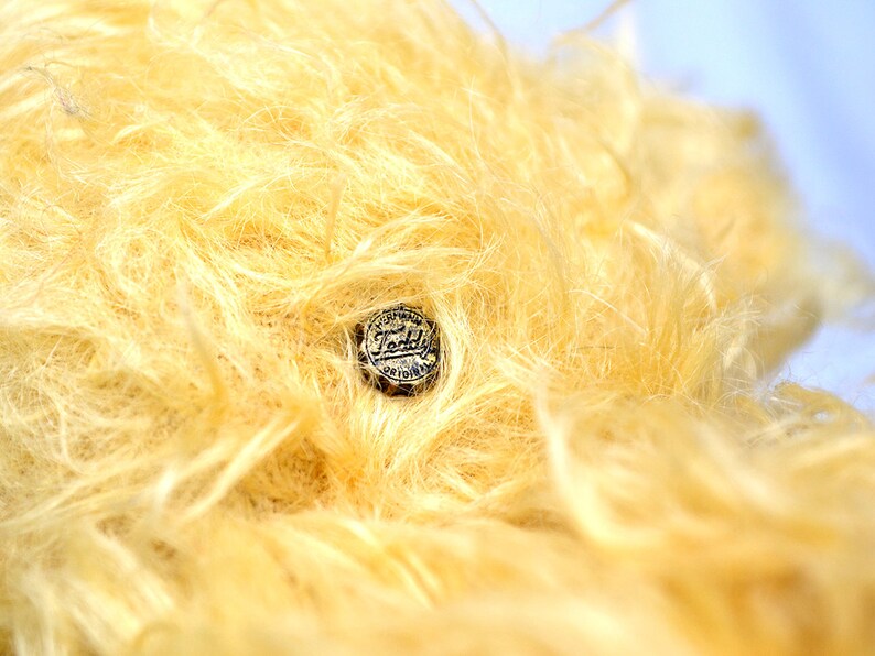 Hermann Teddy Mohair Bear 13 With Voice Pale Gold
