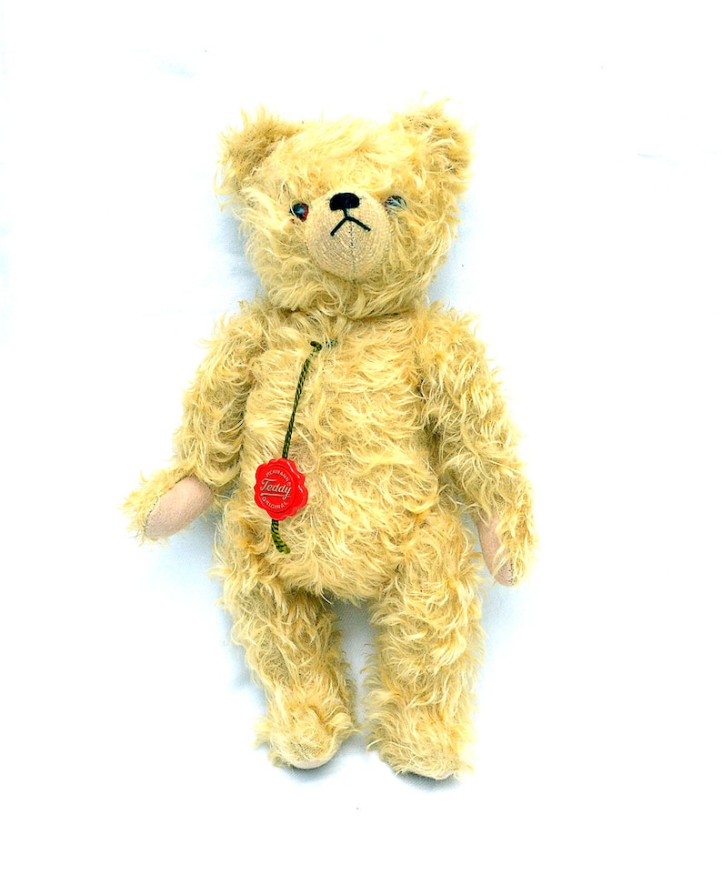Hermann Teddy Mohair Bear 13 With Voice Pale Gold