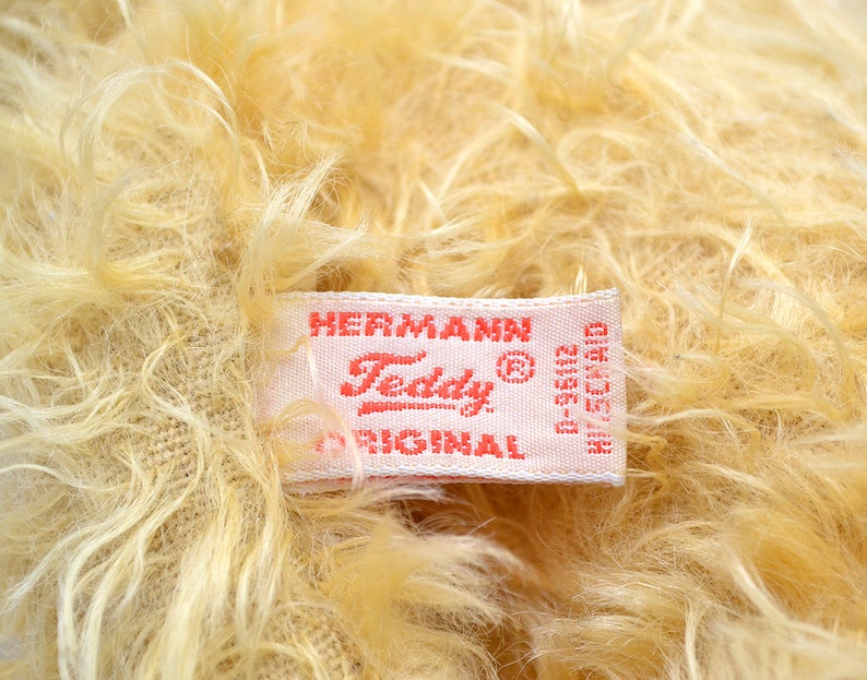 Hermann Teddy Mohair Bear 13 With Voice Pale Gold