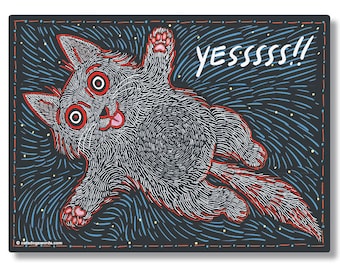NEW!!! YESSSSS!!!_Premium Quality Artist Made Cat Feeding Mat