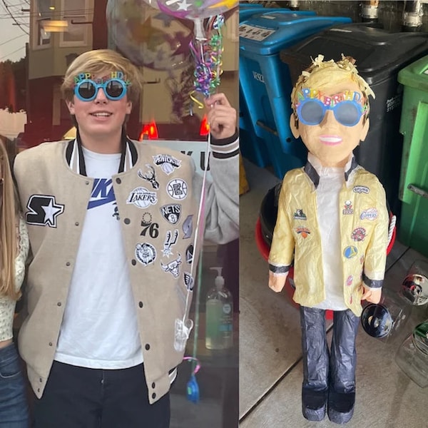 custom person pinata, look a like piñata, portrait piñata...full body!