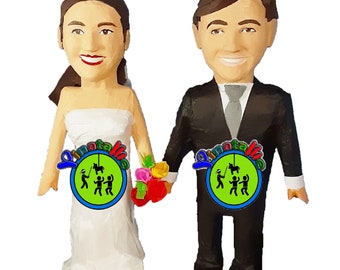 Bride and Groom Wedding  pinatas..