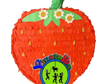 Large Strawberry Piñata, Kids Birthday Party Game (16 x 4)