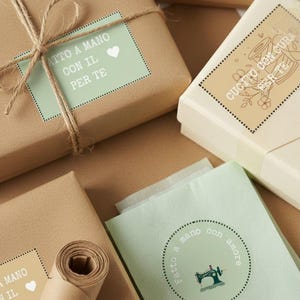 Kit Etichette Packaging Sartoria e Cucito Creativo - Cartellini e Bollini Minimal Chic (DOWNLOAD DIGITALE)