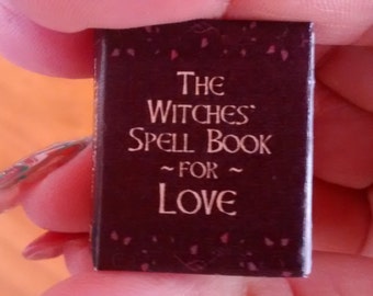 Dolls House 12th Scale  The Witches Spell Book for Love. Kit form miniature book.