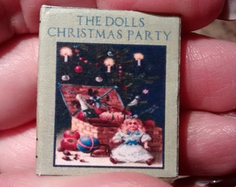 Dolls House 12th Scale  The Dolls Christmas Party. Downloadable miniature book.