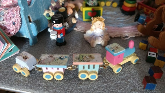 peter rabbit wooden train