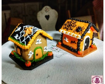 Dolls House 12th Scale miniature Halloween gingerbread house
