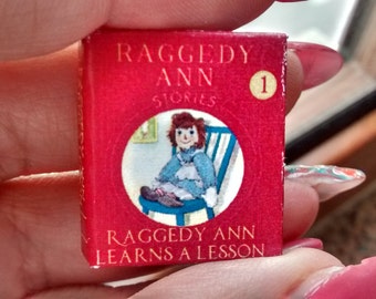 Dolls House 12th Scale  Raggedy Ann Stories - Raggedy Ann Learns a Lesson. Downloadable miniature book.