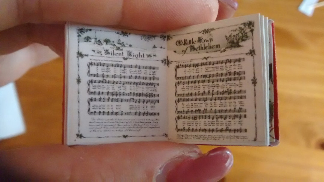 Dolls House 12th Scale Christmas Carols Song Book. Kit Form Miniature ...