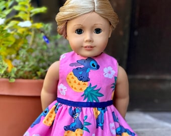 18" doll Stitch Pink Dress