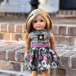 US Army 18&quot; doll dress