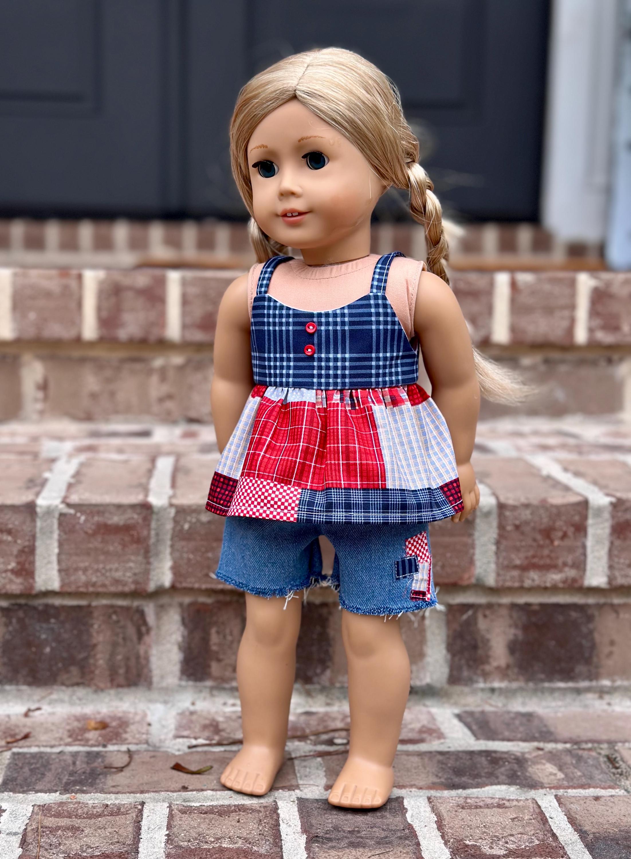 Patchwork Americana top and shorts