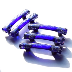 HALF OFF SALE cobalt blue glass hardware handles and pull knobs clearance Handmade with Love and Fire