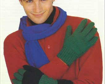 1980'S Vintage Strickanleitung Herrenhandschuhe PDF Download nur Anleitung