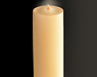 Original Digital Art Burning Candle by Brenna Wood