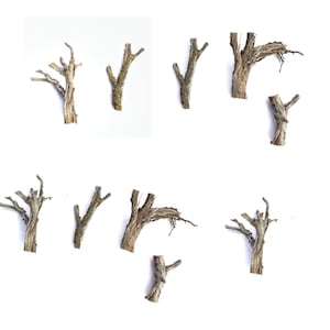 10 Model Tree Deadfall Armatures Miniature For Dioramas, Wargaming, Railway Railroad Layout Scenery