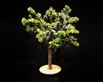 Medium Green Completed Model Tree Miniature For Dioramas, Wargaming, Railway Railroad Layout Scenery