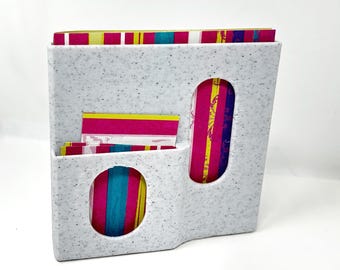 Origami Paper Storage Box – Multi-Size Organizer for 3.5”, 2.75” , 2.125” Square Papers | Compact Durable Craft Supply Storage