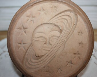Hartstone Clay Saturn Cookie Mold, Solar System Celestial Decor