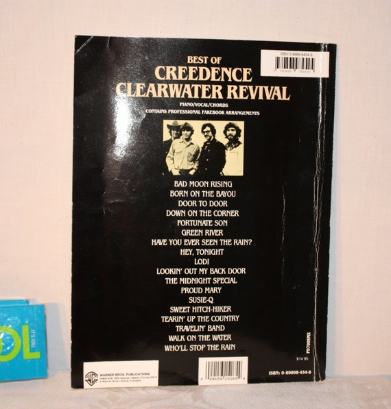 Best Of Creedence Clearwater Revival Piano Vocal Chords Book Warner Bros Publications 1989 18 Songs