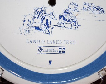 Land O Lakes Pottery Clock Face: Blue Farmhouse Decor (10 inch)
