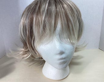 Synthetic highlighted hair short with bangs new in original package