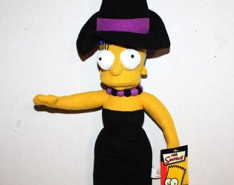 The Simpsons Marge in Halloween witch costume with tall hat, plush 22" with Official Licensed Product tag