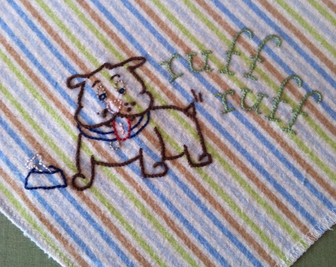 Hand Embroidered Receiving Blanket Etsy