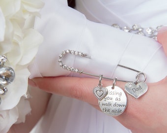 Missing you as I walk down the aisle, Mom, Dad, Grandma, Grandpa, Silver Kilt Pin Brooch, Silver Brooch, silver kilt pin, Wedding Jewelry