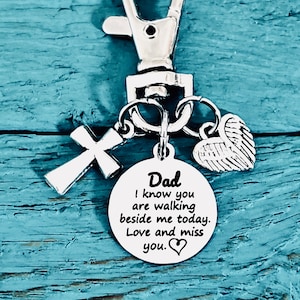 Walk with me, I know you are, walking beside me, Mom, Dad, Grandma, Grandpa, Wedding Jewelry, bouquet charm, Memorial, Keepsake, Gifts for