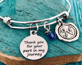 Thank you, Thank you Gift, Thank you Jewelry, Thank you Bracelet, Teacher, Coach, Bridesmaid, Gifts, Silver Bracelet, Charm Bracelet