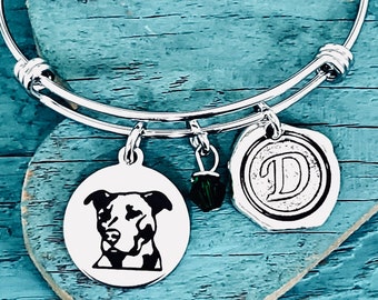 Pitbull Lover, Pitbull, I love my Pitbull, Puppy, Pitbull Mom, SIlver Bracelet, Charm Bracelet, Pitbull Gifts, Dog, Pitbull Dog, Keepsake