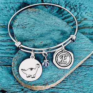 Dinosaur Bracelet, Dinosaur Gifts, Dinosaur Jewelry, dinosaur, Teenager, Silver Bracelet, Charm Bracelet, Silver Jewelry, Gifts for