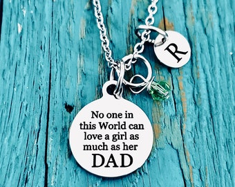 Gift for daughter, daddy daughter gift, gift for Dad, father daughter gift, Daddys Girl, Silver Necklace, Charm Necklace, Keepsake, Gifts