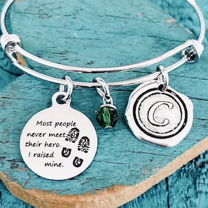 Military Mom, Army Mom, Navy Mom, Air Force Mom, Marines Mom, Silver Bracelet, Charm Bracelet, Keepsake, Gifts
